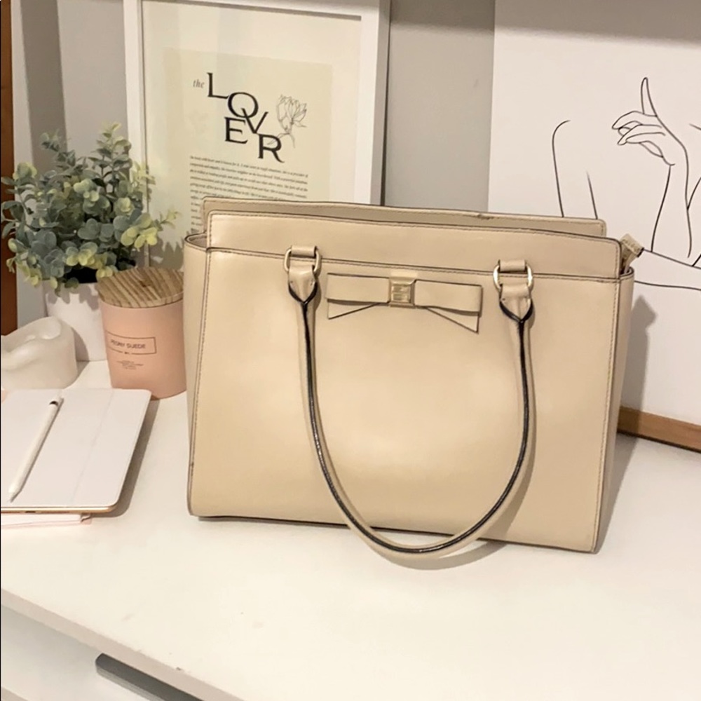 Cream Kate Spade bag